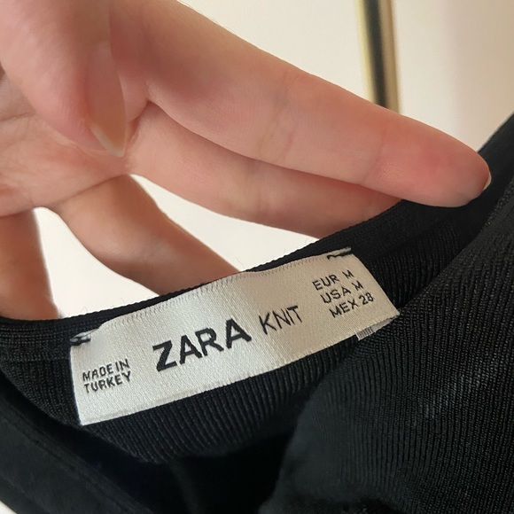 Zara Knit Twist Front tank top black size M - Picture 4 of 5